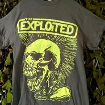 The Exploited - Lime Green Mohican T Shirt