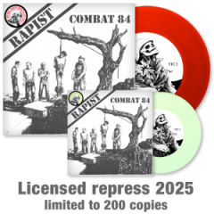 Combat 84 - Rapist 7" EP  50 copies glow in the dark vinyl New 